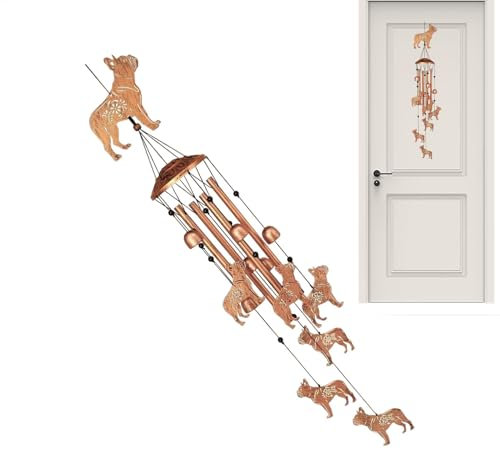 Windspiel – Windspiele für den Innenbereich | Windspiele für den Garten | Hunde-Windspiele | Outdoor-Windspiel | Gedenk-Windspiel | wetterfeste Eisenkunst Hunde-Windglocken, Hunde-Ornamente,