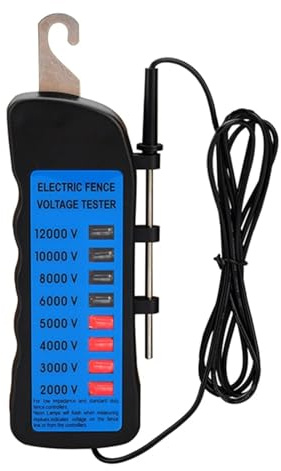 Jerliflyer 12KV Tester de Tension de Clôture Néon Étanche, Outil Portable Pour des Tests de Clôture Électrique Précis, Pour la Ferme