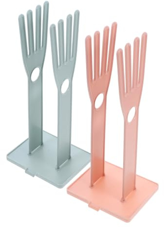 GARVALON 2 Pezzi Porta Guanti da Cucina in Organizer Asciugatura Multifunzionale per Guanti e Strofinacci Scaffale Scolapiatti da Appoggio per Piano Cucina Supporto Stendino Riutilizzabile