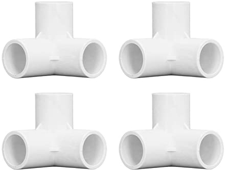 Annadue Raccordi per Tubi in Plastica PVC a 3 Vie, Connettore Robusto e Durevole per Tubi Dell'acqua, Mobili e Strutture di Supporto da Giardino per Diametro Interno di 20 Mm, Set da 10 Pezzi per