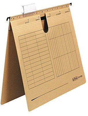 Herlitz 10843381 Hängehefter A4, Kraftkarton, kaufmännische Heftung (kaufmännische Heftung / 2 Kartons)