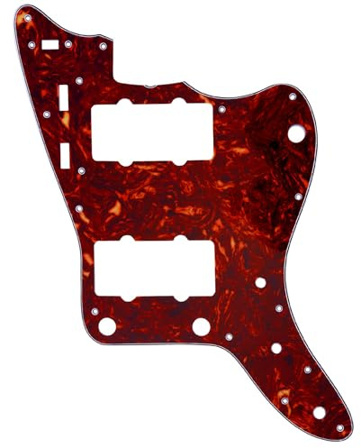 Musiclily Pro 13 Löcher Gitarren Schlagbrett 4 lagig Vintage Tortoise | für MIJ Fender Japan Jazzmaster E-Gitarre