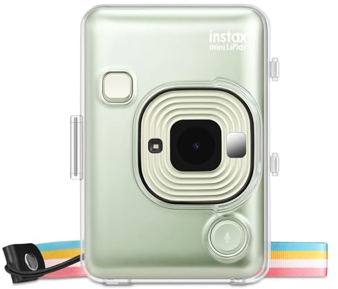 FINTIE Housse Compatible avec Fujifilm Instax Mini LiPlay | Sac de Caméra en PVC Rigide Transparent Voyage Caméra Cover Case, Transparent