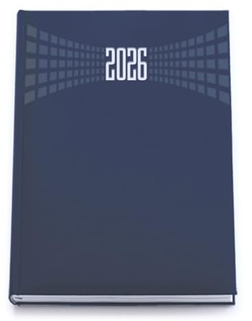 Agendepoint.it - Daglig dagbok 2025 matra 21 x 30 cm A4 flerspråkig blå