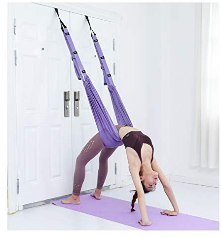 Leg Stretcher Strap, Stretching Equipment with Door Anchor Flexibility Trainer Backbend Assist for Dance Aerial Yoga Ballet Leg Stretching Exercise