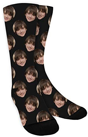MissChic Socken Personalisiert Foto,Lustige Individuell, mehrere Gesichter,Legen Sie Ihr Gesicht für Unisex, Geschenk für Freuen, Herren, Freundin, Mutter, Schwester
