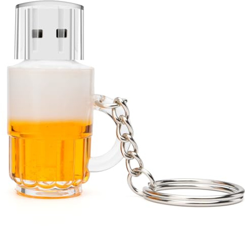 Clé USB 32 Go Forme de Chope à Bière Mignon Mémoire Stick USB 2.0 Flash Drive pour Stockage de Données Externe