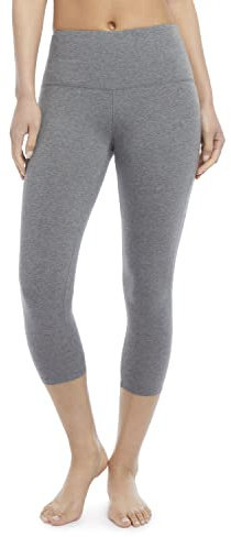 Jockey Women's Cotton Stretch Basic Capri Leggings Charcoal