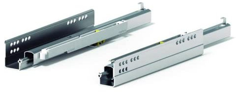 EVOTRADE Coppia Guide a Scomparsa Ammortizzate Tipo Quadro Per Cassetto Con Estrazione Totale Sgancio A Clip Regolazioni 3D Komplet (500 mm)