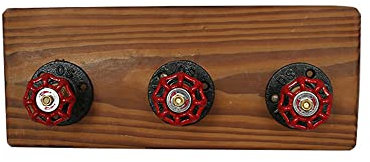 LANMOU Industrial Holz Kleiderhaken, Vintage Rustikale Garderobenhaken Wandmontage mit 3 Haken Eisenrohr Handtuchhaken für Ihren Eingang Küchen Badezimmer Zubehör