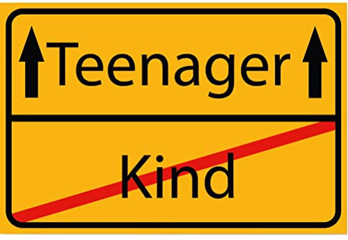 INDIGOS UG - Ortsschild - Kind - Teenager - Ortsschild - Spruch - Ortsschild Design Deko Geschenkidee - Türschild - Büro - Party