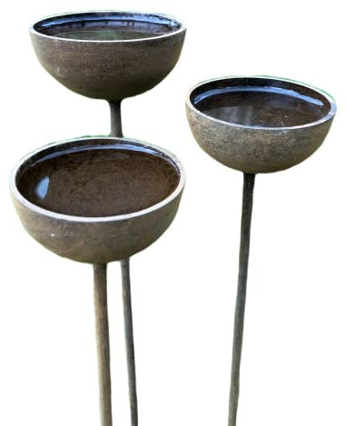 Rain Catchers Set of 3, FigTreeMetal, Metal Garden Ornaments,