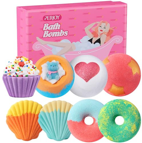 Perjoy Badebomben Geschenkset, Luxuriöses Badekugeln Kinder Frauen Teenager Mädchen Geschenke, Weihnachtsgeschenke für Frauen Mädchen Mama Freundin