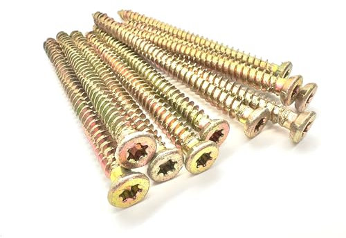 Lot de 20 vis à béton à tête fraisée multi-fixation TX Easy Drive 7,5 x 100 mm