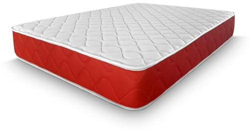 amuéblate Online - Colchón Viscoelástico Visco Red Reversible, Firmeza-Dureza Media-Alta, Grosor 20cm, Antiácaros, Antibacerias e Hipoalergénico, 90x180