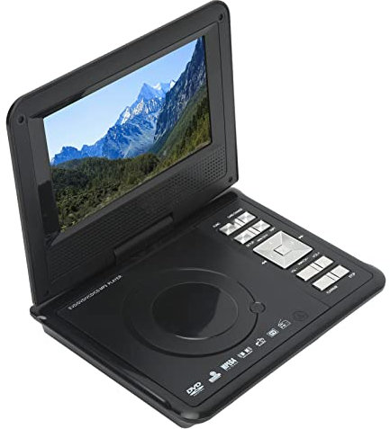 Fydun Lettore DVD Portatile 1080P Schermo Girevole HD 7 Pollici Supporto Scheda di Memoria USB Lettore Video MP5 per Auto Spina UE 110-240 V