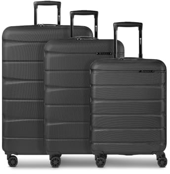 Franky Koffer-Set 3-teilig für Damen und Herren | Reise-Trolleys 51 x 30 x 76 cm aus hochwertigem, stoßfestem ABS Material | Erweiterbar & Teleskopgriff | Munich 4.0 Serie