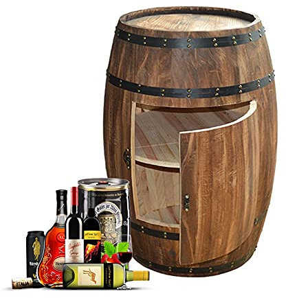 Weinfässer, Weingut Dekoratives Barrel Locker Hölzer Weinregal Fass Weinkeller Whisky Fass Getränke Schrank für Bar Terrasse