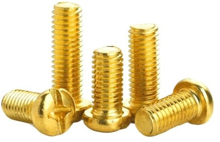 Cilky Vis à métal Lot de 20/30/40 vis à métaux cruciformes en cuivre M2 M2.5 M3 M4 PM à tête cylindrique en Laiton, Filetage métrique, Boulon à Empreinte cruciforme(5mm (40Pcs),M4)