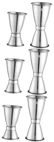 Amosfun 6 Pezzi in Acciaio Inox Tazza di Oncia Tazze Shot Misurino Tazza Filtro per Bevande Dispositivo di Misurazione del Vino Bicchieri da Martini Shaker Cocktail Jigger Cocktail Misura
