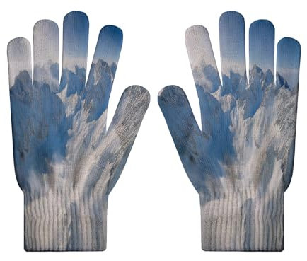 Touchscreen-Handschuhe – Vintage-Handschuhe Im Ethnischen Stil, Sonnenschein, Schnee, Berghandschuhe, Herren Und Damen, Strickhandschuhe, Warme, Bunte Handschuhe, Winter, Outdoor, Shopping, Sport,