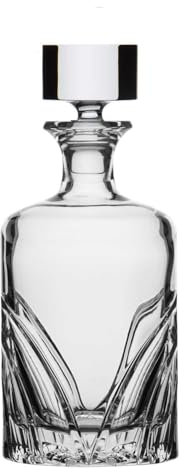 ARNSTADT KRISTALL Carafe à whisky WINGS (25 cm) en verre cristal soufflé à la bouche - Poncé à la main - Fabriquée à la main en Allemagne