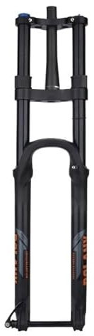 Forcella Mtb Forcella MTB 27,5 29 pollici bici elettrica asse a barilotto smorzamento lega di alluminio pressione dell'aria sospensione tubo dritto/conico Forcelle Rigide Mtb(29 Tapered black)
