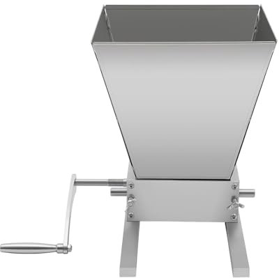 RjcdOPL Moulin à Céréales Manuel, Moulin à Grains avec Manivelle, Grande Trémie 21.6 x 21.6cm, Écart Réglable 0 à 2.5 mm, Pour la Mouture de Graines, Céréales, Orge, Blé, Noix
