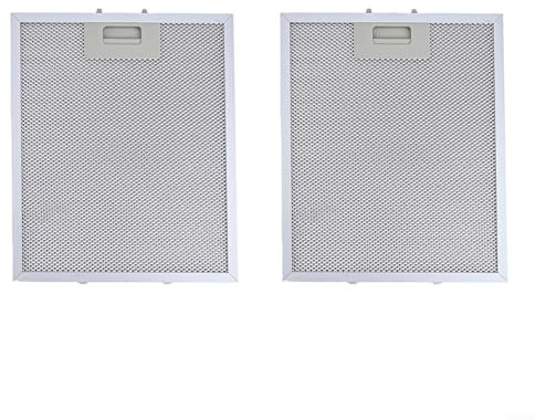 Hasaller Filtri antigrasso in metallo, 2 pezzi, 300 x 250 mm, filtri di ricambio in metallo per cappa aspirante da cucina Rangemaster