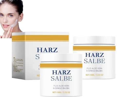 2 Stück Harzsalbe Plus, Harzsalbe Gegen Große Poren, Gegen Große Poren, Feuchtigkeitsspendene Creme für alle Hauttypen