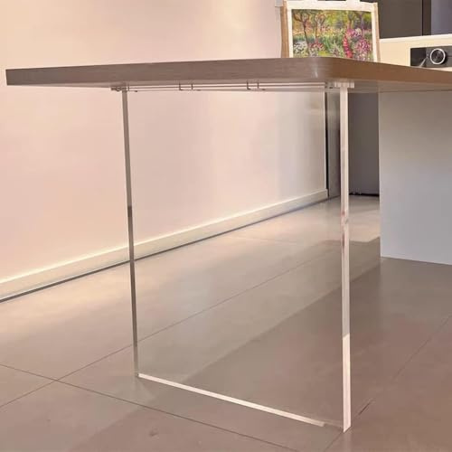 TWHZSAI Transparentes Tischbein-Set aus Acryl für Heimwerker-Dekoration, Moderne Schreibtischbeine für Esstisch oder Bank, 1 Packung (40 x 70 cm)
