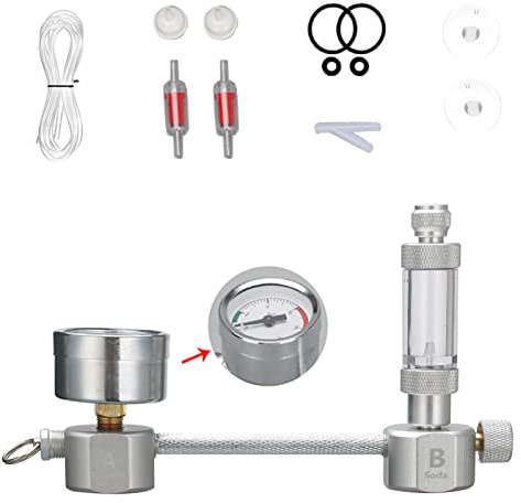 Kit di generatore di CO2 per acquario fai da te Sistema generatore di CO2 con contatore di bolle e valvola di ritegno Kit reattore di anidride carbonica per piante Acquario