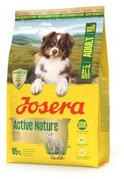 JOSERA Adult Active Nature med lamm (1 x 3 kg) | Premium torrfoder för vuxna, aktiva hundar | Immune Plus för ett intakt immunförsvar | glutenfritt recept | 1 förpackning