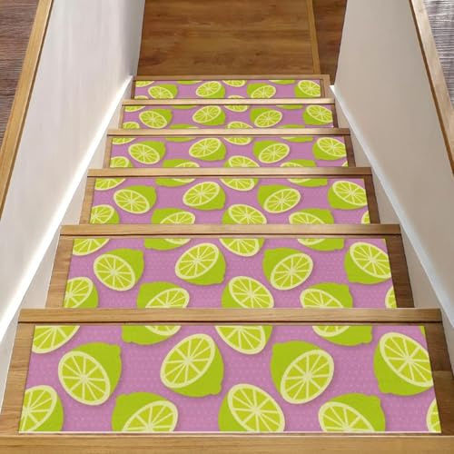 RODAILYCAY Tappeto per scale in legno per interni, antiscivolo, 15 pezzi, 20,3 x 76,2 cm, per bambini, anziani e animali domestici
