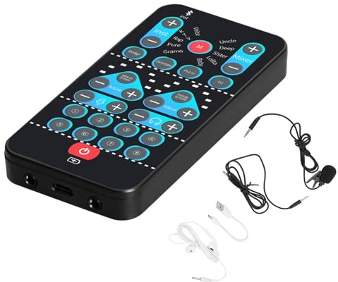 Changeur de Voix Portable – Changeur de Son Multifonctionnel avec 8 Effets | Dispositif de Carte Son Portable et de Lecture en Direct, déguiseur de Voix, Outil de Modulation DJ