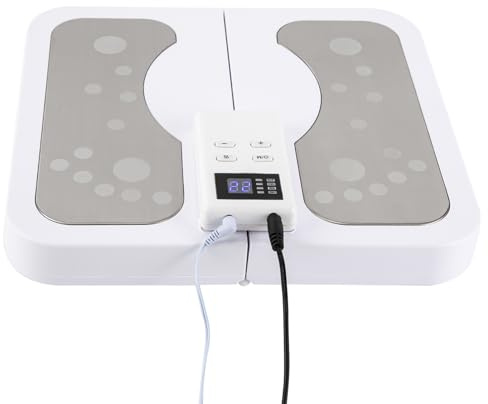 Masseur de Pieds EMS Portable, Appareil Massage Pieds et Jambes, Stimulation Musculaire et Circulation Sanguine, 6 Modes 50 Intensités, Relaxation à la Maison Travail Voyage, Cadeau Famille