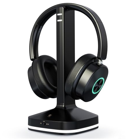Earbay Kopfhörer für Fernseher mit Sender-Ladestation – TV Kopfhörer kabellos mit V5.4 & 3 Audiomodi, kopfhörer kabellos Bluetooth mit latenzfreiem Sound, Senioren und Eltern