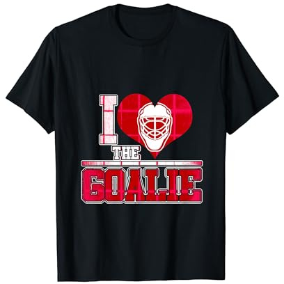 I Heart The Goalie Hockey Goal Puck Player League T-Shirt