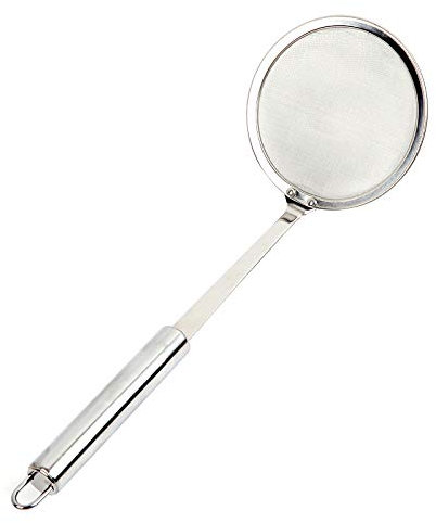 i Kito Fat Skimmer Spoon, Stainless Steel Fine Mesh Strainer Hot Pot Foam Grease Oil Skimming (Dia 5.5 Inch)