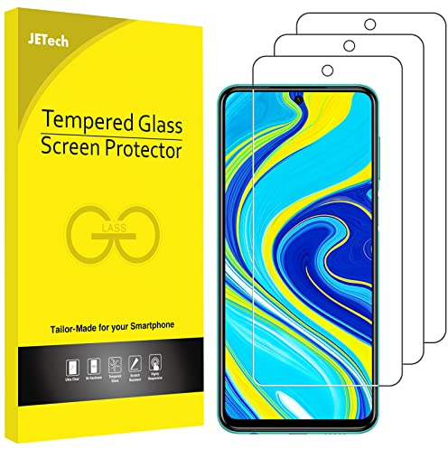 JETech Protector Pantalla para Redmi Note 9S/9 Pro, 3 Unidades | HD Claro, Cristal Vidrio Templado Anti-Arañazos