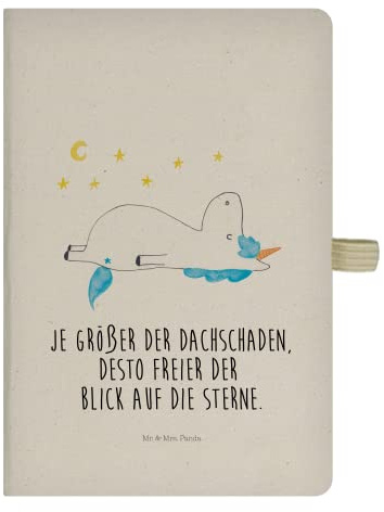Mr. & Mrs. Panda notizbuch Einhorn Sternenhimmel - Geschenk, Tagebuch, Verrückt, Kladde, Unicorn, Sterne, Skizzenbuch, Adressbuch, Einhörner, Journal