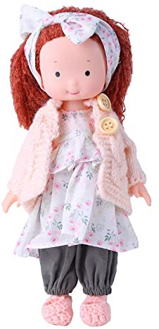Weiche Stoffpuppe für Kinder Baby Mädchen,Kuschelpuppe mit Kleidung und Haaren Prinzessin Babypuppen Feen Puppe Plüsch Stofftier Spielzeug Geburtstagegeschenk für Kleinkinder Mädchen Ab 18 Monaten