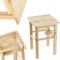 KADAX Holzhocker, Fußbank aus natürlichen unlackierten Kiefernholz, Fußstütze in 3 verschiedenen Modellen, Barstuhl, Tritthocker, Schemel, Holzhocker (Quadratisch)