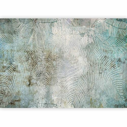 murando - Papier peint panoramique artistique 350x256 cm - Revêtement mural décoration pour chambre salon cuisine - Design unique et moderne - Vert beige - f-A-10114-a-a