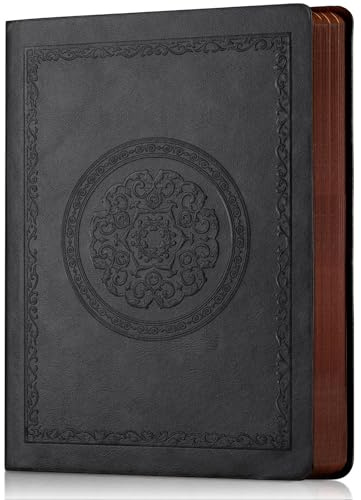 Fetinar Leather Vintage Journal Notebook,300 Pages,Leather Softcover Lined Journal Notebooks for Women Men,Notebook Journals for Writing Travel,Business,Office,5.7'' X 8.3''