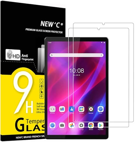NEW'C 2 Stück, Schutzfolie für Lenovo Tab K10, Panzer Schutz Glas Folie,9H Härte,HD Displayschutzfolie, 0.33mm Ultra-klar