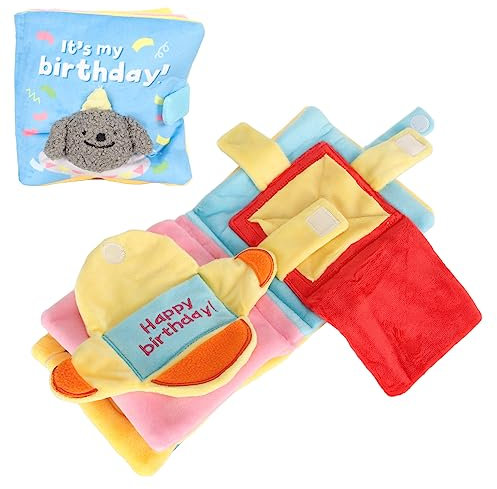 Schnüffelmatte für Hunde, Niedlicher Stoff, Buchform, Weich, Pädagogisch, Langsames Füttern, Futtersuche für Haustiere, Grabspielzeug mit Sound