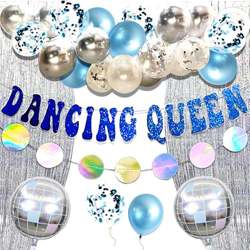 JeVenis You are the Dancing Queen Banner Decoration Dancing Queen Bachelorette Party Decorations Mamma Mia Disco Party Decors 70s Disco Decoration