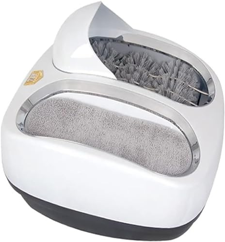 Smart Boots/Shoes Sole Water Brushing Machine, Fully Automatic Shoe Sole Cleaning Machine, White Household/Clinic Shoes Cleaning Equipment, Intelligent Automatic Induction Shoe Cleaner ( Color : White