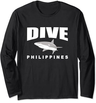 Tauchen Sie auf den Philippinen, tauchen Sie mit Haien auf den Philippinen Langarmshirt